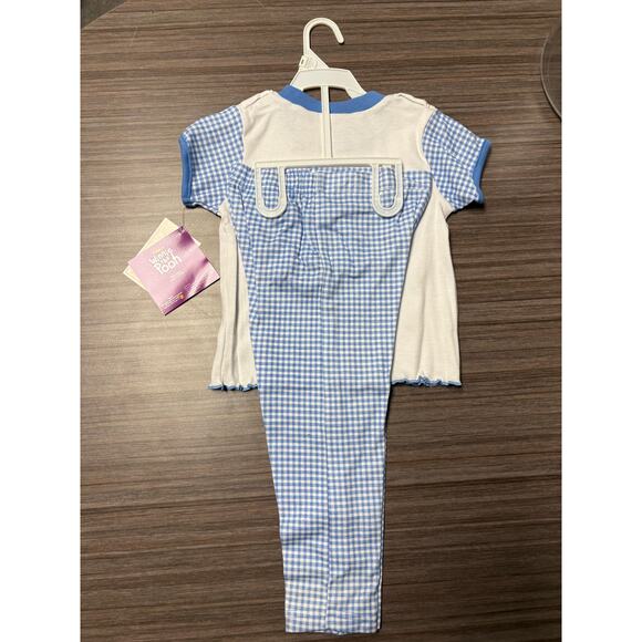 Vintage Disney Winnie the Pooh Gingham Set with Suspenders 3T - Picture 2 of 3